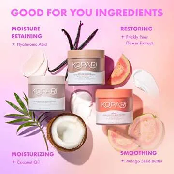 Kopari Ultra Restore Body Butter, Whipped Lightweight Formula, Hyaluronic Acid & Mango Butter, Deep Long-Lasting Moisture, Tahitian Vanilla 7.7 oz