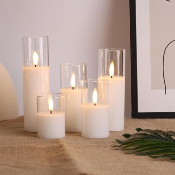 Eywamage Flameless Candles with Remote for Safe Ambiance