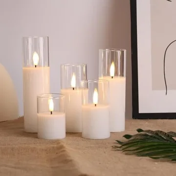 Eywamage Flameless Candles with Remote for Safe Ambiance
