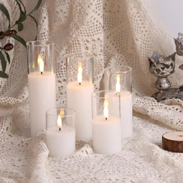 Eywamage Flameless Candles with Remote for Safe Ambiance