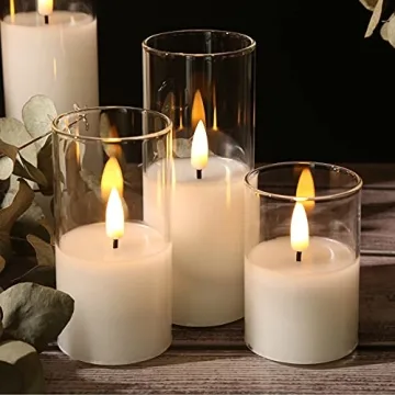 Eywamage Flameless Candles with Remote for Safe Ambiance