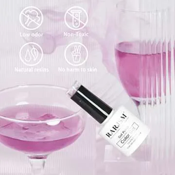 RARJSM Pearl Gel Nail Polish, Glitter Gel Polish Lavender Shimmer Mermaid Nail Gel Soak Off UV Gel for Salon Home DIY Manicure Use