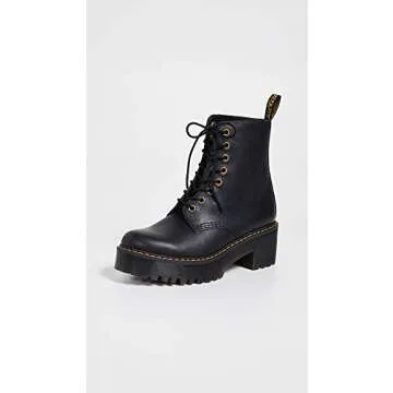 Dr. Martens Shriver Hi Fashion Boot - stylish durable platform boots for women, BLACK