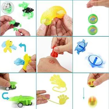 100 Pack Prefilled Plastic Easter Eggs with Toys Inside