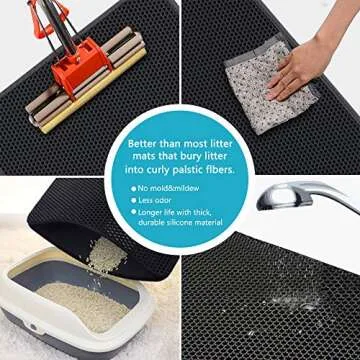 Kaxionage Cat Litter Mat - Easy Clean Solution