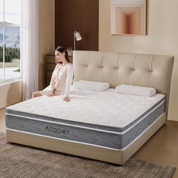Acochey Queen Mattress in a Box, 10 Inch Gel Memory Foam Hybrid Mattress for Quality Comfort and Sup...