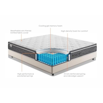 Acochey 10 Inch Queen Mattress - Comfort & Support in a Box