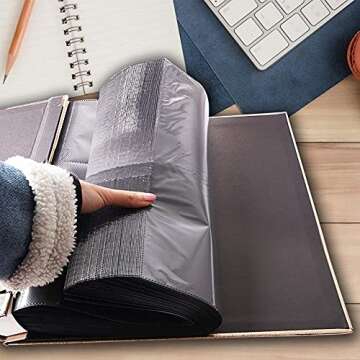 barsone Photo Picture Album 4x6 600 Photos, Large Capacity Wedding Family Anniversary Memo Photo Album Slots with PU Leather Cover 5 Per Page, Gift for Mother Father (Champagne Gold)