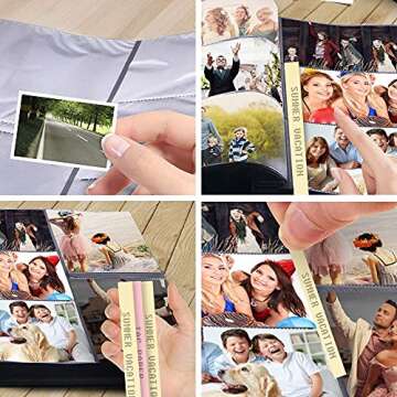 barsone Photo Picture Album 4x6 600 Photos, Large Capacity Wedding Family Anniversary Memo Photo Album Slots with PU Leather Cover 5 Per Page, Gift for Mother Father (Champagne Gold)