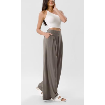 Lightweight ODODOS Flowy Pants for Women with Pockets