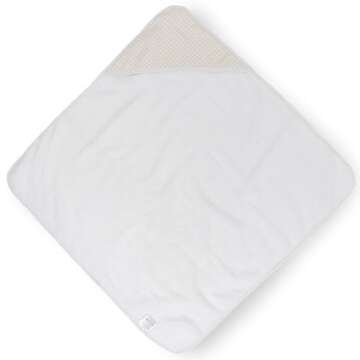 Little Unicorn Premium Infant Hooded Bath Towel - Tan Gingham