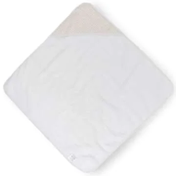 Little Unicorn Premium Infant Hooded Bath Towel - Tan Gingham