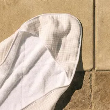 Little Unicorn Premium Infant Hooded Bath Towel - Tan Gingham