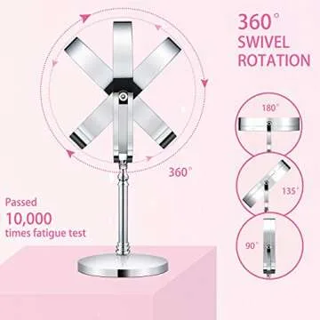 8" Lighted Makeup Mirror with 10X Magnification
