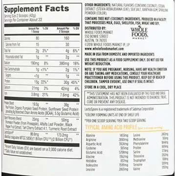 Whole Foods Market Sport Plant Protein Coconut Almond 33 oz