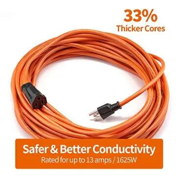 KTMC 25ft 16AWG Outdoor Extension Cord - Durable & Safe