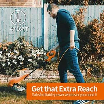 KTMC 25ft 16AWG Outdoor Extension Cord - Durable & Safe