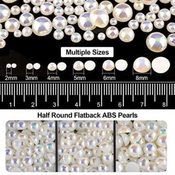 3 Boxes of Flat Back Nail Art Crystal Rhinestones+Pearl Set 18 Colorful+Transparent White Rhinestone+Half Round BeigeAB Pearl with Picker Pencil and Tweezer for Home DIY and Professional Use
