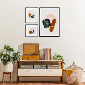 Stylish 20x24 Black Picture Frame with Mat for Photos