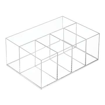 iDesign 5 Compartment Organizer Clear Plastic Storage