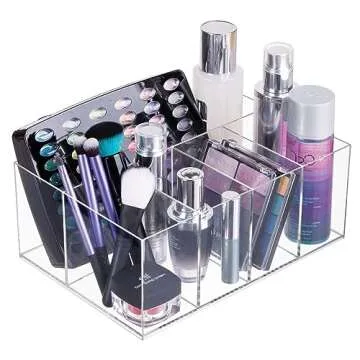 iDesign 5 Compartment Organizer Clear Plastic Storage