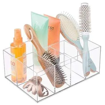 iDesign 5 Compartment Organizer Clear Plastic Storage