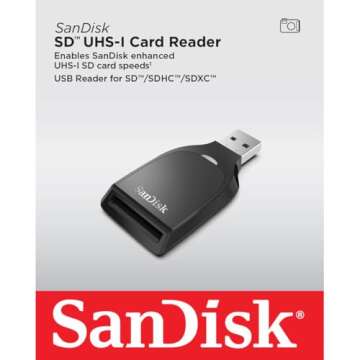 SanDisk UHS-I SD Card Reader - Fast Read and Write Speeds
