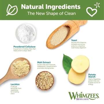 WHIMZEES by Wellness Puppy Natural Dental Chews for Dogs, Long Lasting Treats, Grain-Free, Freshens Breath, Extra Small/Small Breed, 30 count