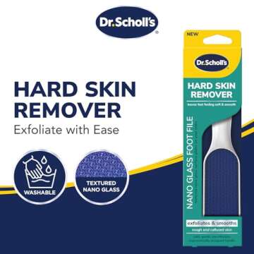 Dr. Scholl's Hard Skin Remover Nano Glass Foot File - Foot Callus Remover, Durable Foot Scrubber, Dead Skin Remover, Hygienic Pedicure Tool, Long Lasting Foot Buffer, Soft Smooth Feet