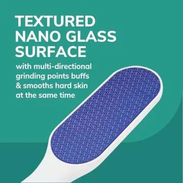Dr. Scholl's Hard Skin Remover Nano Glass Foot File - Foot Callus Remover, Durable Foot Scrubber, Dead Skin Remover, Hygienic Pedicure Tool, Long Lasting Foot Buffer, Soft Smooth Feet