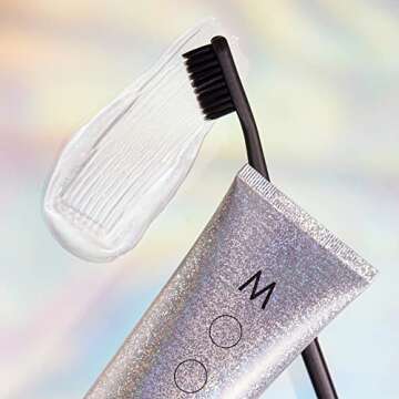 MOON Cosmic Gel Teeth Whitening Toothpaste for Adults & Children - Sparkly, SLS & Fluoride Free Toothpaste with Shiny, Ethically-Sourced Mica - Polish & Protect Teeth - Lunar Peppermint (4.2 Oz)