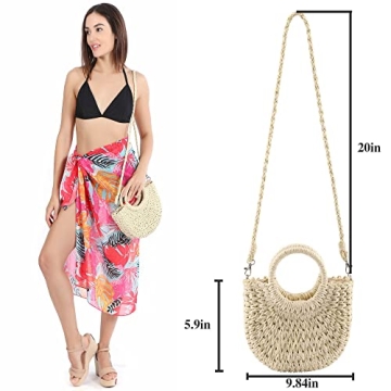 Ayliss Handmade Straw Handbag for Summer Beach Style