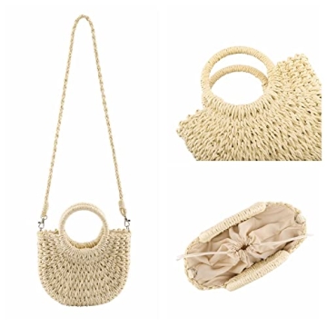Ayliss Handmade Straw Handbag for Summer Beach Style