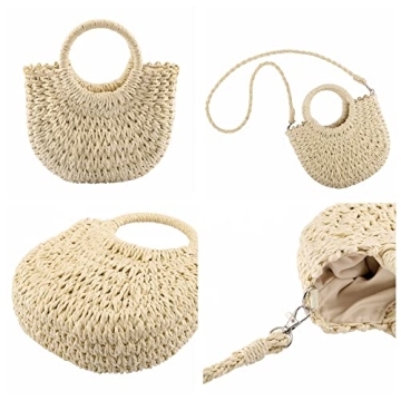 Ayliss Handmade Straw Handbag for Summer Beach Style
