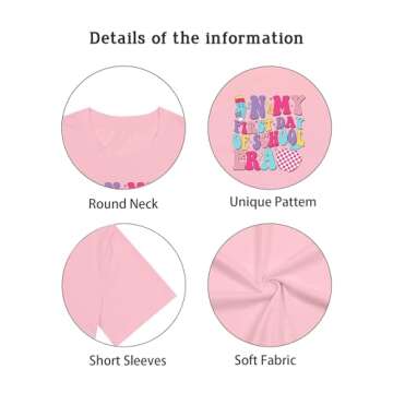 Teacher Shirts for Women Happy First Day of School Teacher Shirts Back to School Teacher Tee Tops Candy Pink