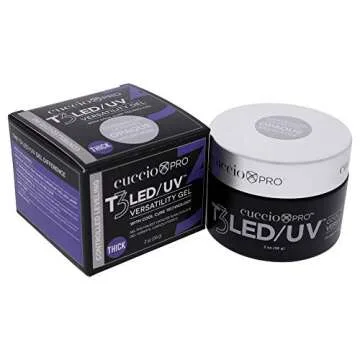 Cuccio Pro T3 LED/UV Cool Cure Versatility Gel - Controlled Levelling - Incredibly Flexible - Strong Adhesion - Thick Viscosity - Fast Application - Quick Cure - Opaque Welsh Rose - 2 Oz Nail Gel