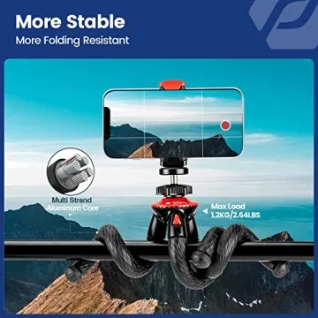 Fotopro Flexible Tripod for iPhone 15 and DSLR