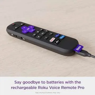 Roku Voice Remote Pro with Rechargeable Battery & Voice Control