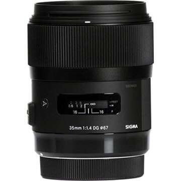 Sigma 35mm f/1.4 DG HSM Art Lens for Canon EF Mount (USA) Standard Bundle with 6AVE Deluxe Camera Le...