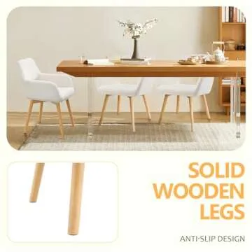 YEEFY Mid Century Modern Dining Chairs Set of 4 Comfortable Accent Chairs