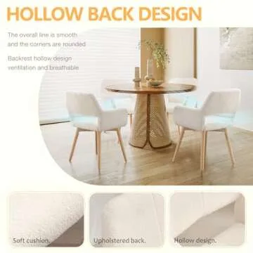 YEEFY Mid Century Modern Dining Chairs Set of 4 Comfortable Accent Chairs