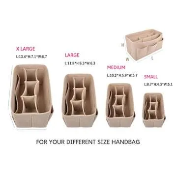 Vercord Felt Purse Organizer for Speedy and Neverfull Bags