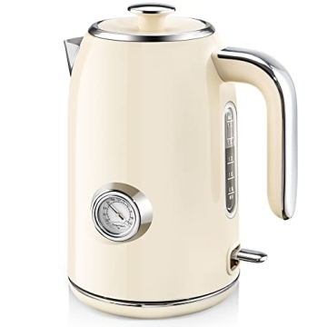 SULIVES 1.7L Electric Kettle with Temperature Gauge and Auto Shut-Off