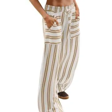 LAMISSCHE Women's Oversized Wide Leg Pants with Pockets
