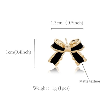 Gold Plated Bow small tiny cute stud hoop Earrings for Women Fashion Jewelry