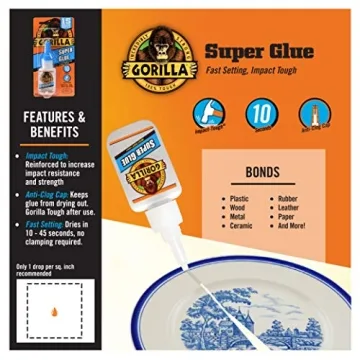 Gorilla Super Glue 15 Gram - Fast & Strong Bonding Solution