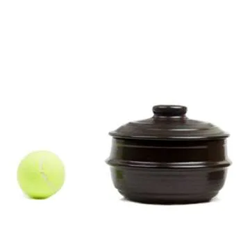 Crazy Korean Cooking Dolsot Korean Stone Bowl with Lid (No Trivet) (Size 4)