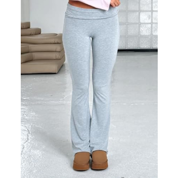 Stylish KMBANGI Y2K Flare Leg Trousers for Comfort