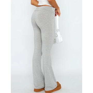 Stylish KMBANGI Y2K Flare Leg Trousers for Comfort