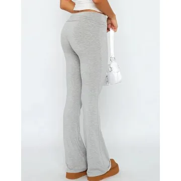 Stylish KMBANGI Y2K Flare Leg Trousers for Comfort